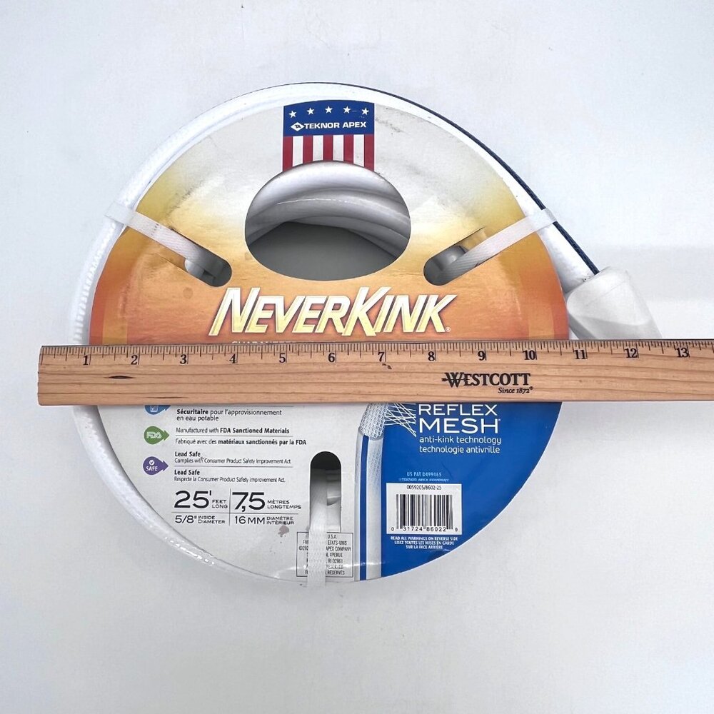 NeverKink 25' RV Marine Water Hose 5/8" Dia. FDA Lead Safe Anti-Kink Technology - Picture 9 of 10